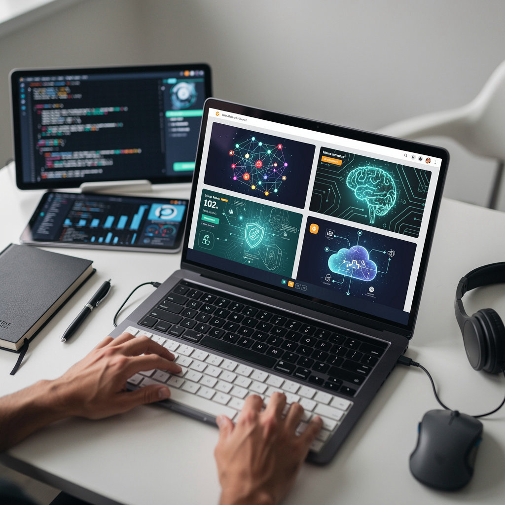 Monish Cybersecurity Student Portfolio featured projects showcase - security operations center and web development work